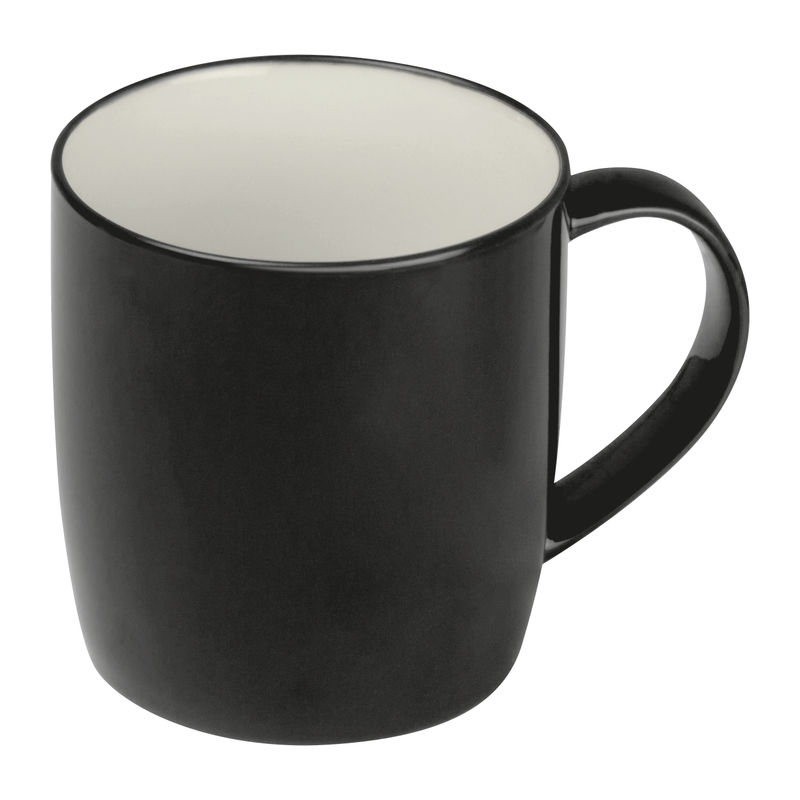 Porcelán bögre színes külsővel, 300 ml